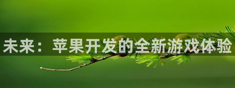 沐鸣娱乐2登录平台官网入口：未来：苹果开发的全新游戏体验